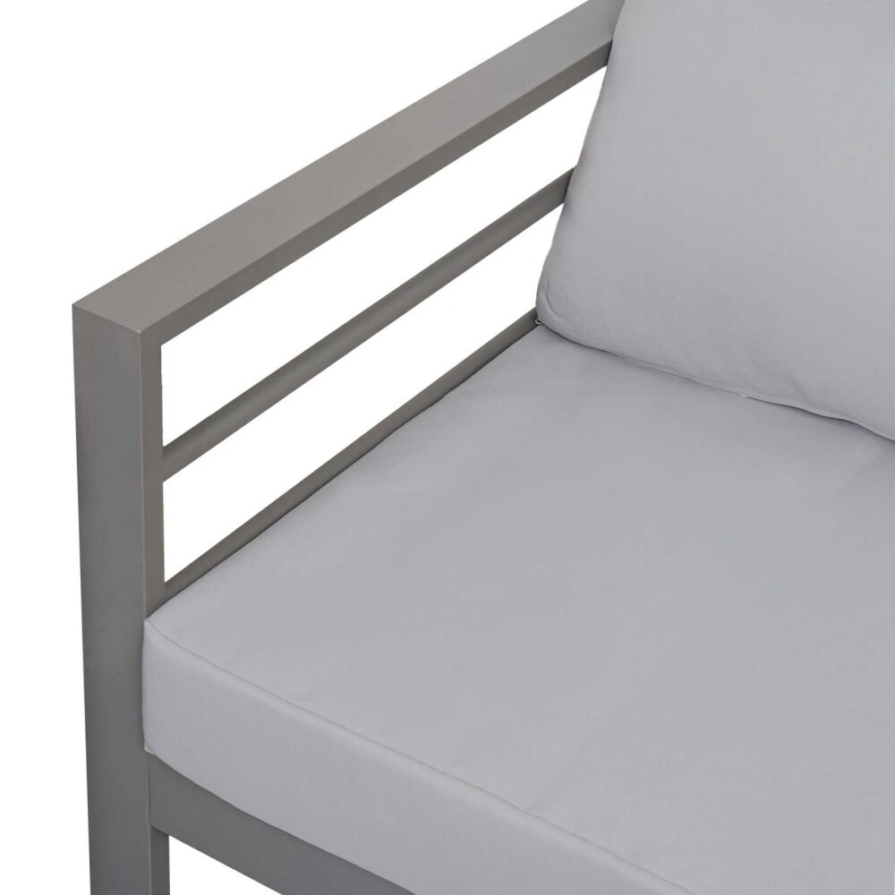 SET DE LIVING ALUMINIO GRIS SIRACUSA 5 PIEZAS