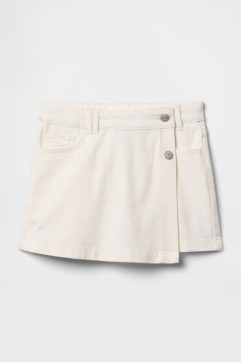 Pollera De Jean Niña New Off White