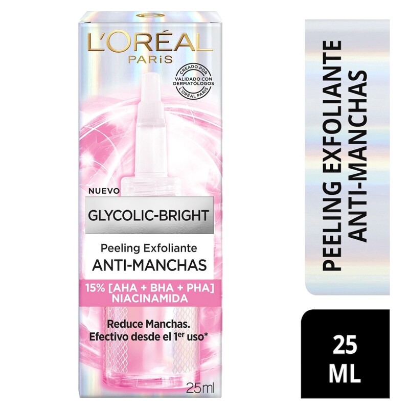 Peeling Exfoliante L'oreal Paris Glycolic Bright 25 Ml. Peeling Exfoliante L'oreal Paris Glycolic Bright 25 Ml.