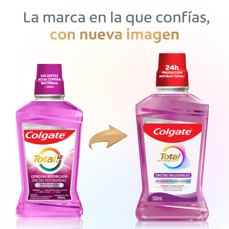 Enjuague Bucal Colgate Total 12 Encias Reforzadas 500 Ml. Enjuague Bucal Colgate Total 12 Encias Reforzadas 500 Ml.