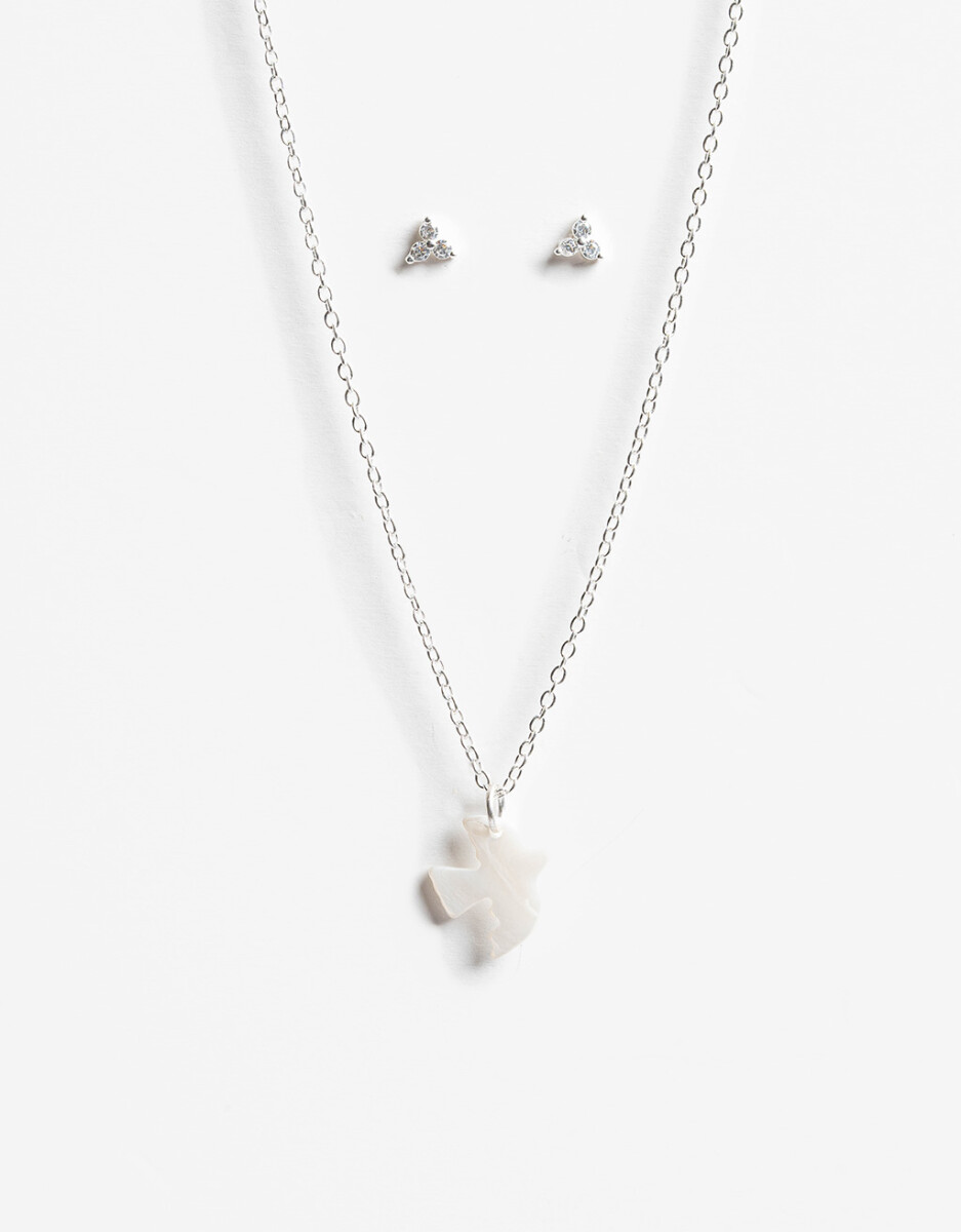 Set Aros Pasantes Y Cadena Plata 925 