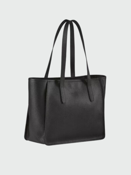 Longchamp -Cartera de cuero con gran capacidad, Le foulonné Negro