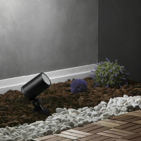 ARTEFACTO EXTERIOR DE PISO GU10 VEGLIO - GRIS<br /> Material:Aluminium & Tempered Glass Luminaria de Exterior Veglio GU10