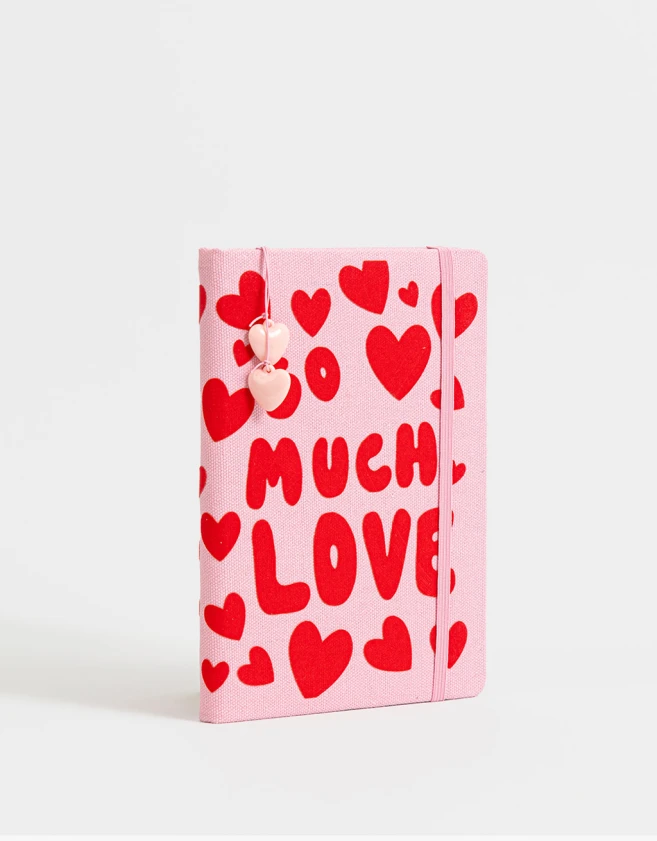 Anotadores Cuadernos y Memos Corazón Cuaderno A5 "much Love" - Combinacion Bicolor