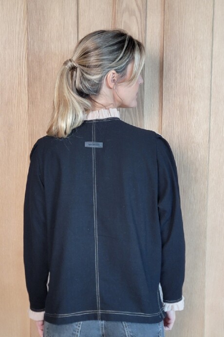 Camisa Mili Combinada Beige y negro