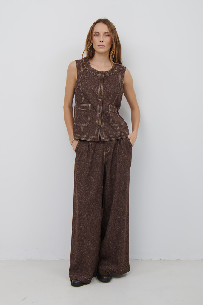 CHALECO MINI ESPIGA MARRON