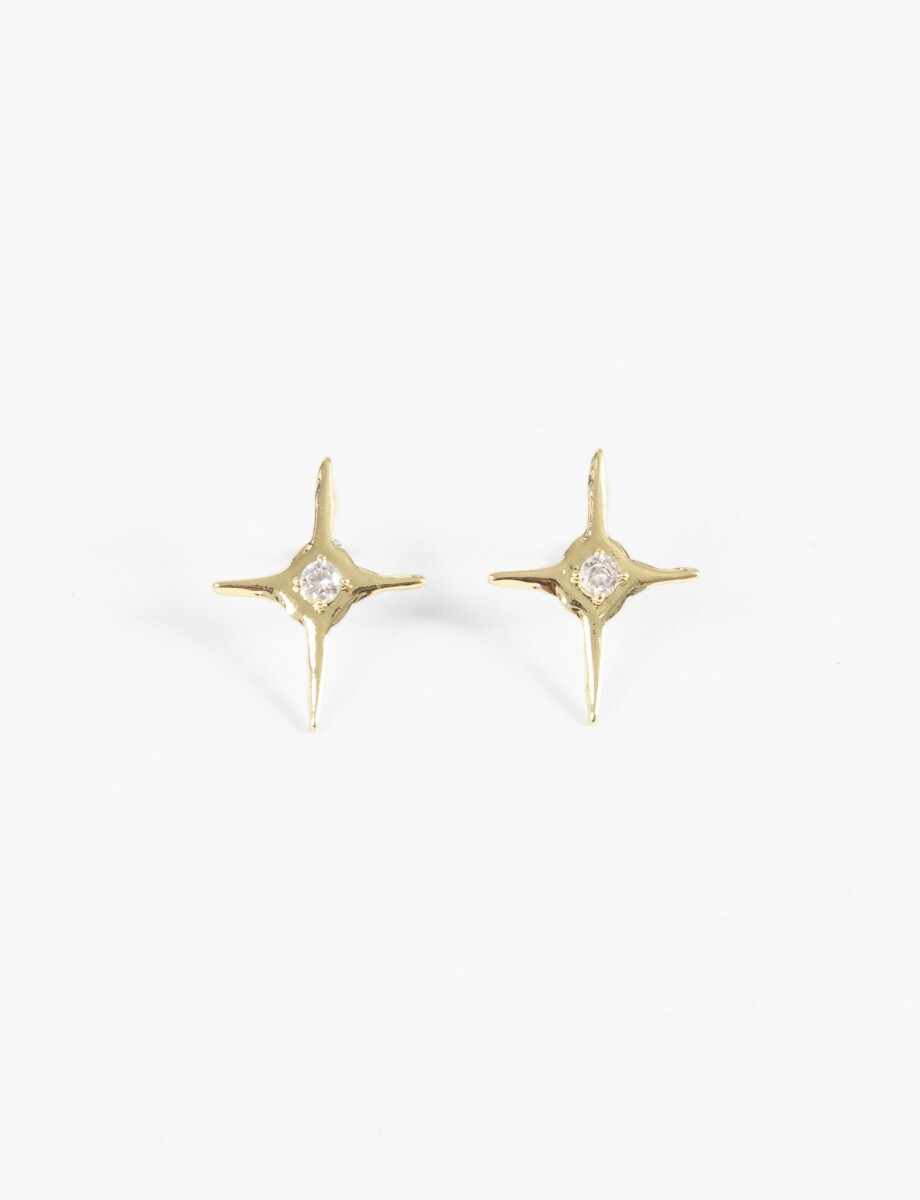 Caravanas estrellas strass - dorado 