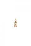 CHARM DE ALEACION DE METALES BAÑADO EN ORO DE 18 K CON FORMA DE LETRA H CON ARGOLLA Charm