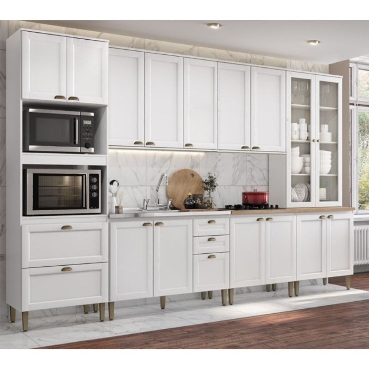 COCINA MODULADA 3.50 MT BLANCA - CLASSY 