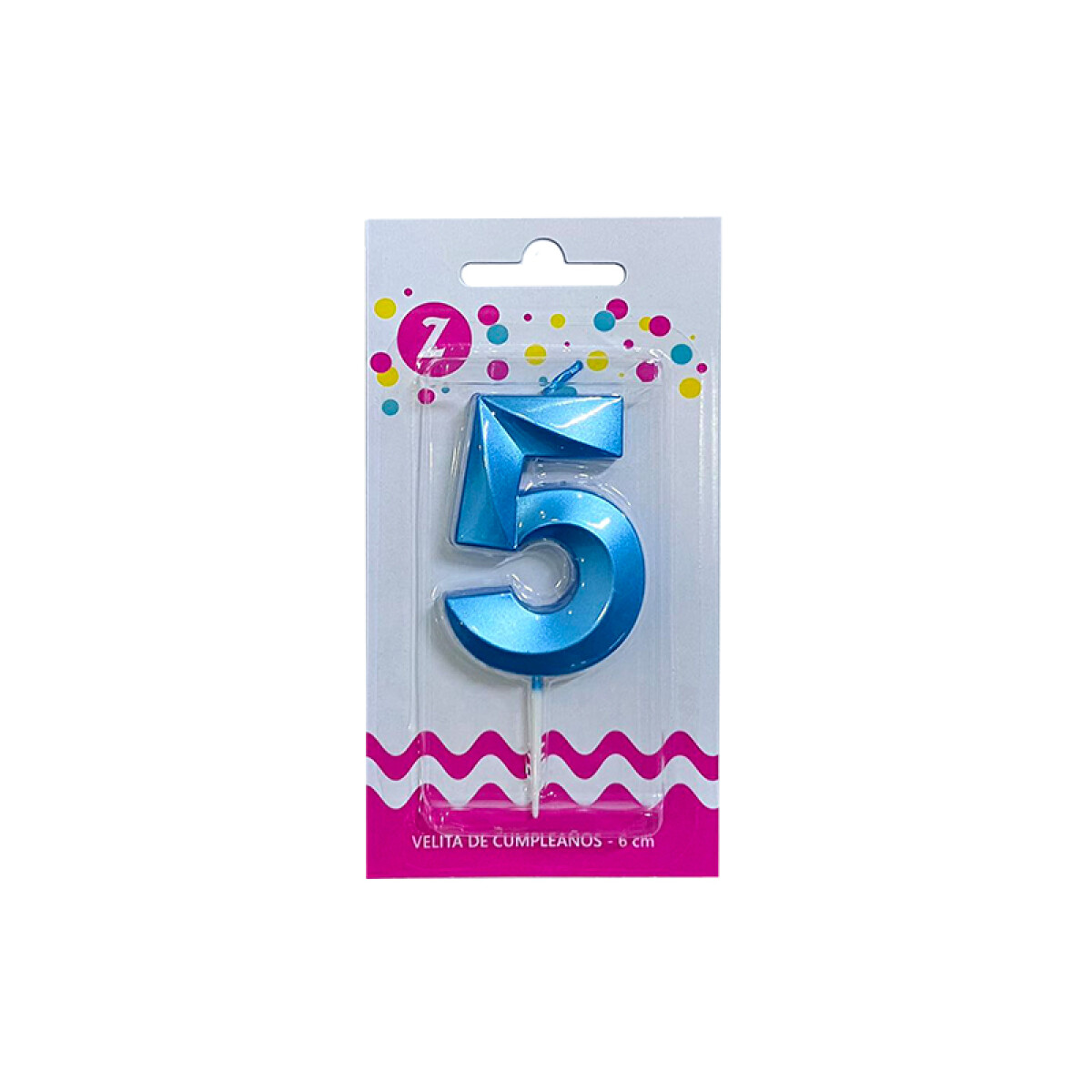 Vela 3D Celeste Perlado N°5 
