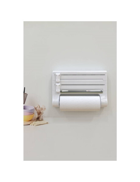 PORTA ROLLO TRIPLE DE PARED 38X8.5X25.5CM BLANCO PORTA ROLLO TRIPLE DE PARED 38X8.5X25.5CM BLANCO