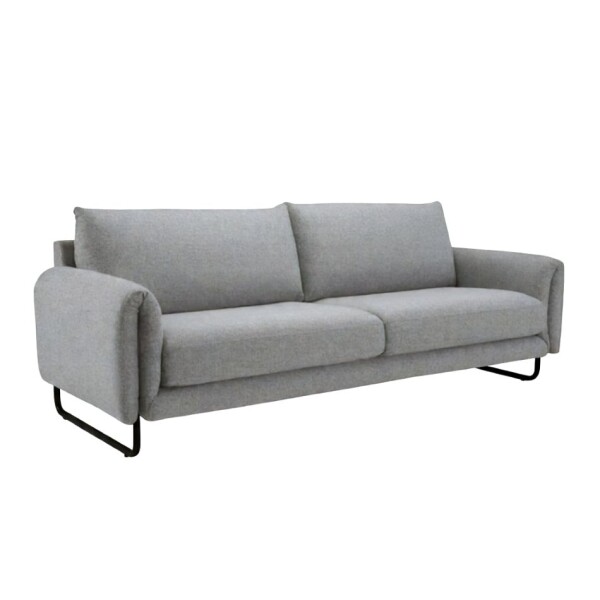 SOFA 3 CUERPOS - TELA GRIS TRAMADA - METAL GRAFITO SOFA 3 CUERPOS - TELA GRIS TRAMADA - METAL GRAFITO