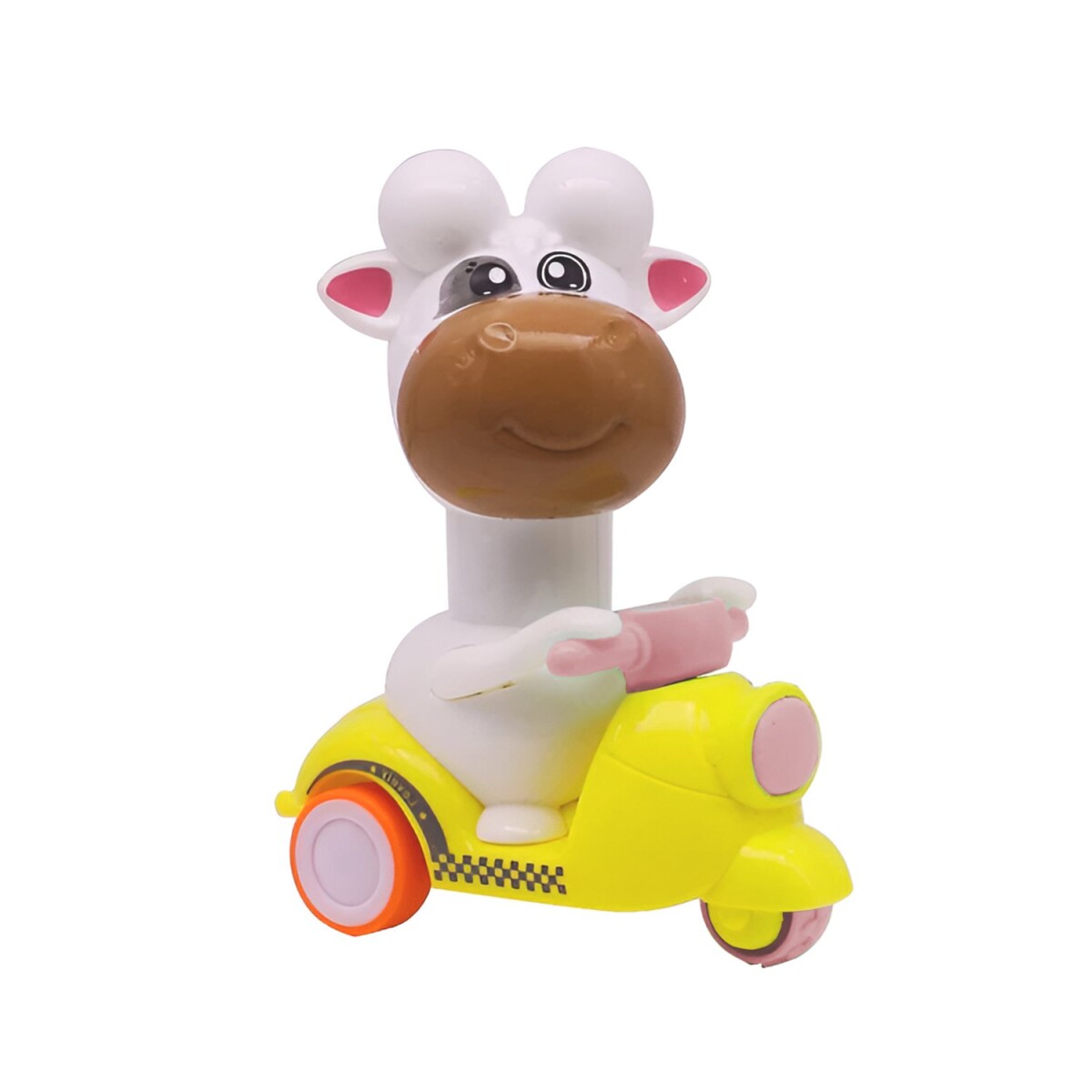 Juguete Interactivo Animales Moto A Fricción Infantil Niños - Variante Modelo Vaca Rosa 