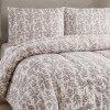 JGO EDREDON HOJAS GRIS TWIN 180X240CM 3PZ Unica