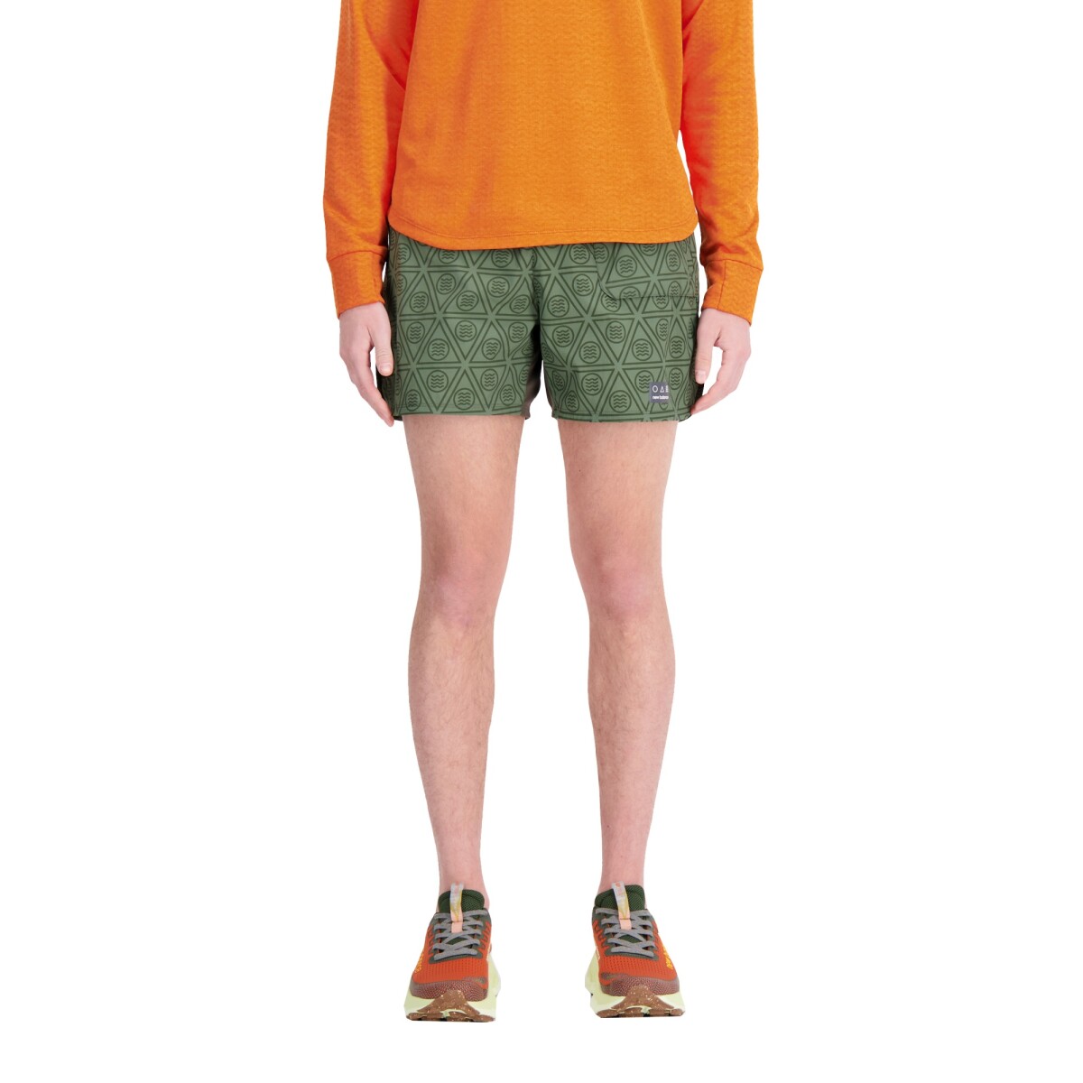 Short New Balance de Hombre - Impact Run 5 Inch - MS33279KOU - GREEN 