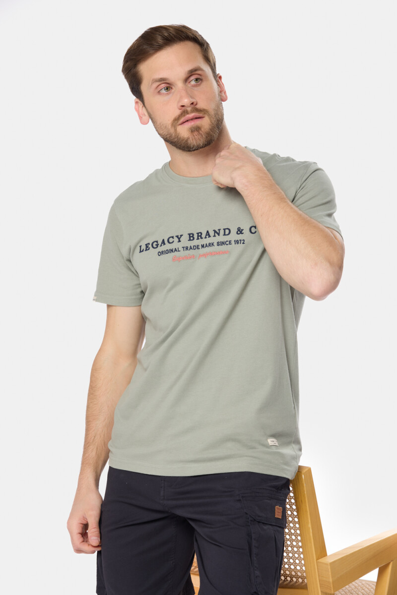 REMERA BORDADA - Verde 