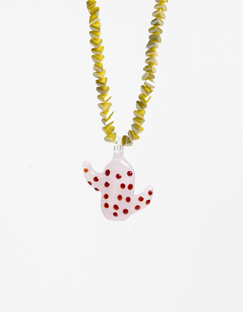 Collar Corto Beads Dije Cactus 