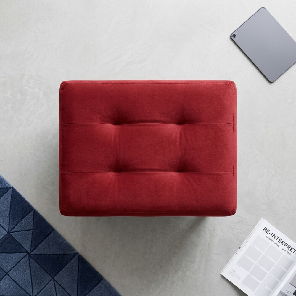 Juego De Living Sillón con puff Bordó