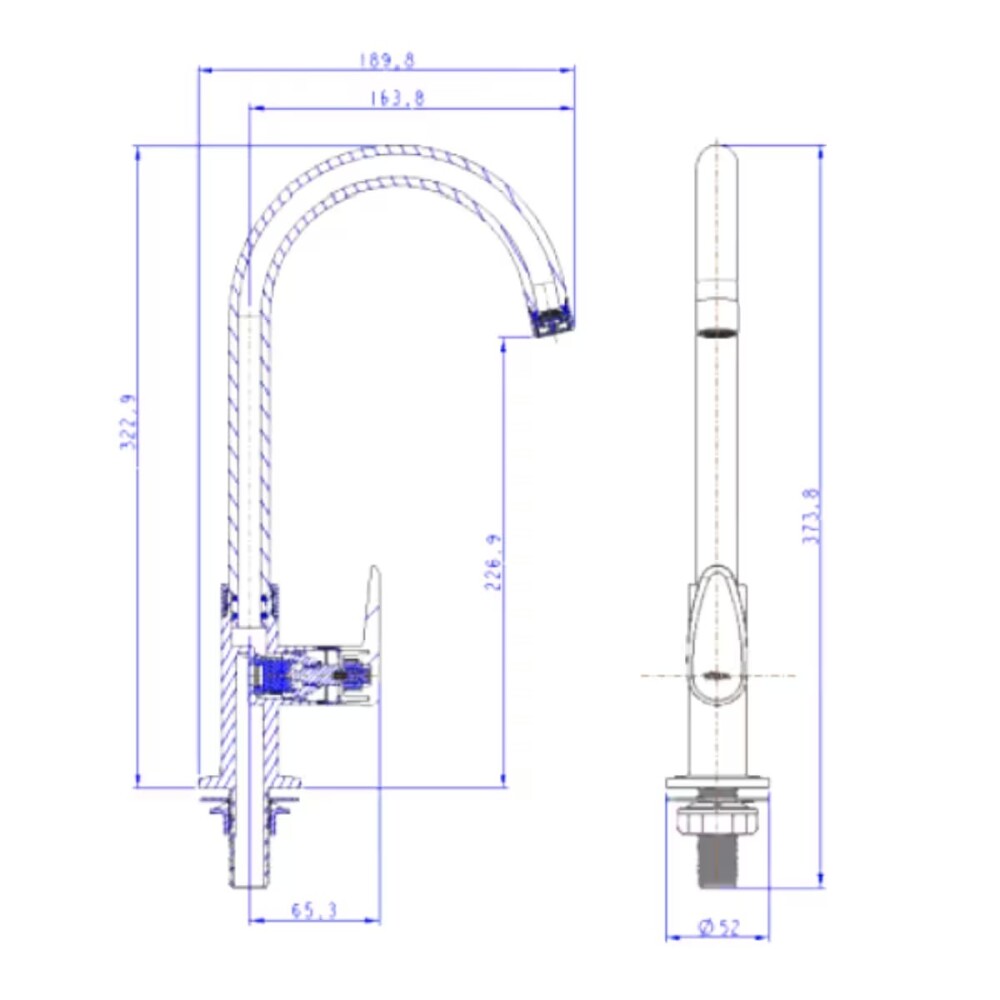 Grifo cocina mesa ALLURE DECORE Cromo Grifo Cocina Mesa Allure Decore Cromo