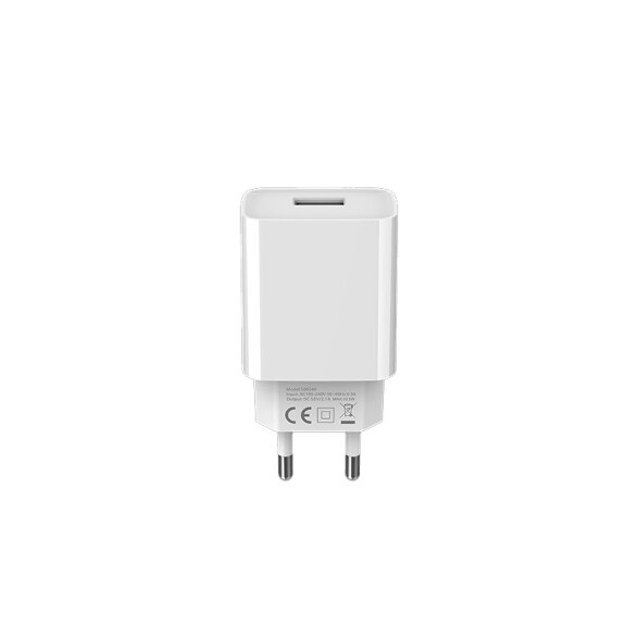 Ficha cargador USB 230V 2,1A, blanco - Electraline M31342M