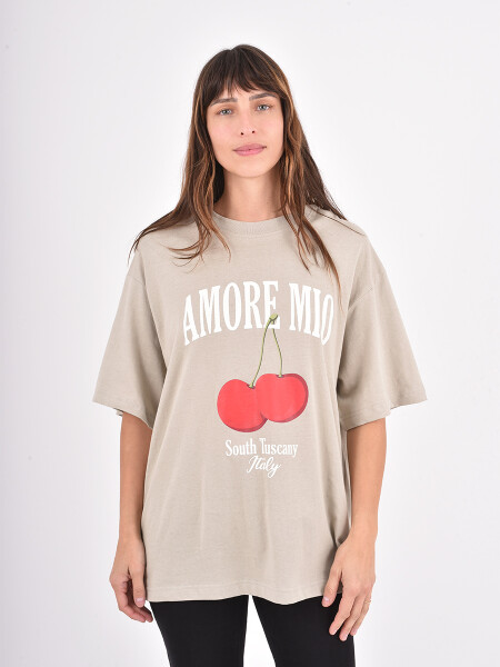REMERA BOXARA VERDE GRISACEO