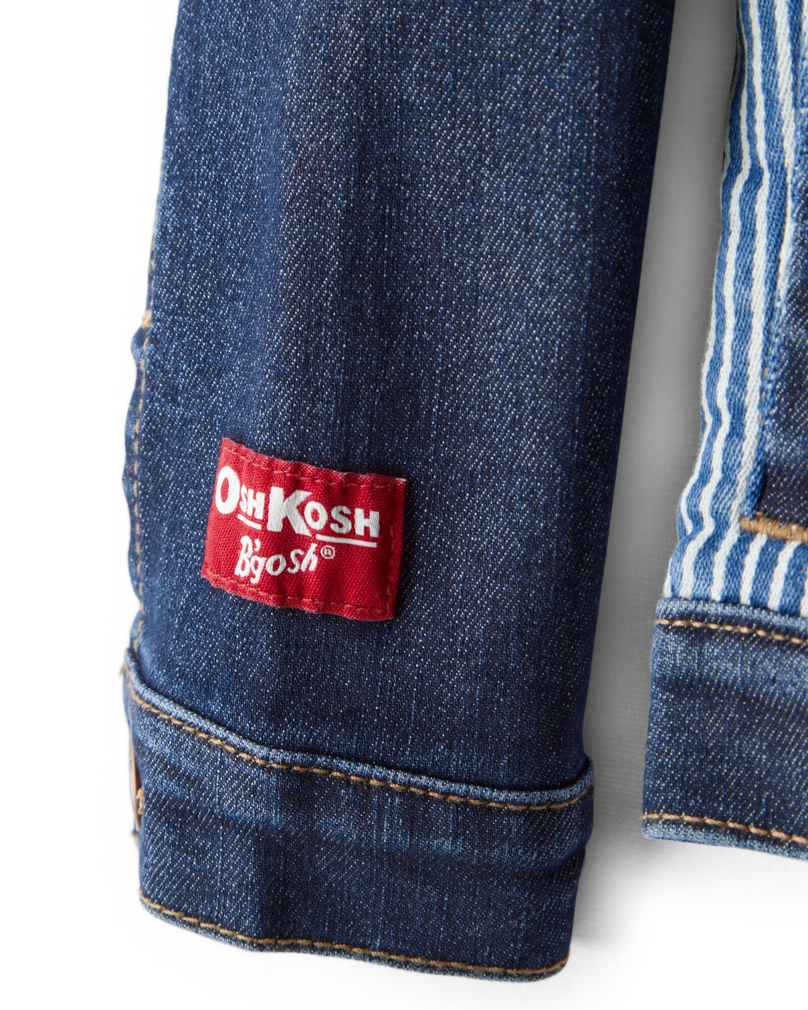 Campera jean con cuello sherpa Sin color