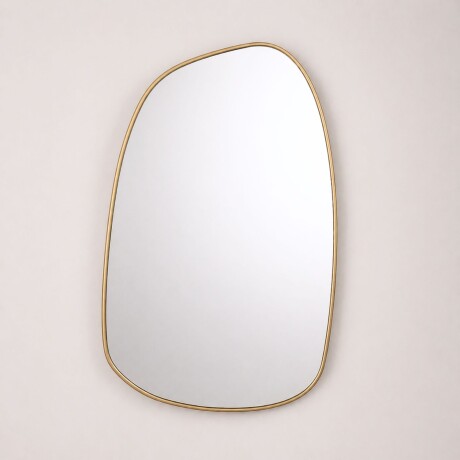 Espejo Lumax Anador Diseño Moderno Irregular 50 x 80cm Dorado