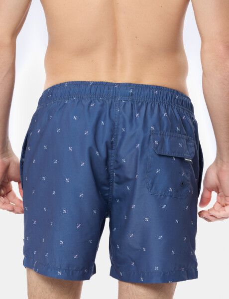 SHORT DE BAÑO ESTAMPADO Azul
