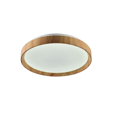 Plafón LED red. madera 32W 2 tonos Ø50cm dimerizable VK-BORE VK0008