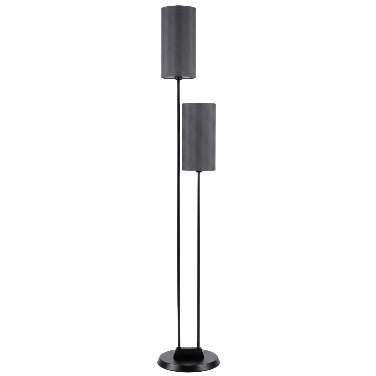 LAMPARA DE PIE DOBLE CUP NEGRO 
