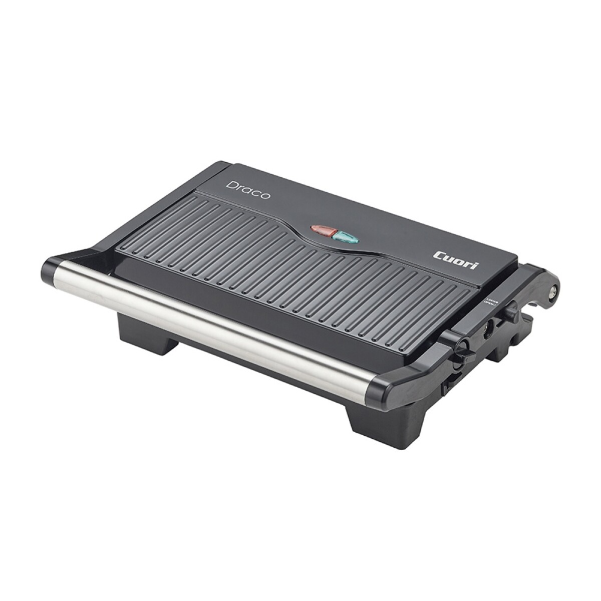 Grill Eléctrico Antiadherente Multiuso 750W Cuori Draco - Negro 