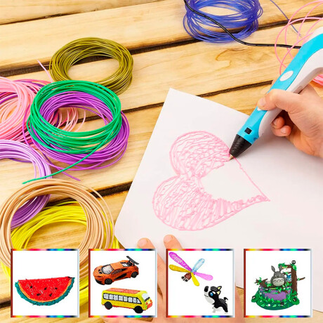Filamento De Repuesto Para Lápiz 3D 10 Colores 5mts Filamento De Repuesto Para Lápiz 3D 10 Colores 5mts