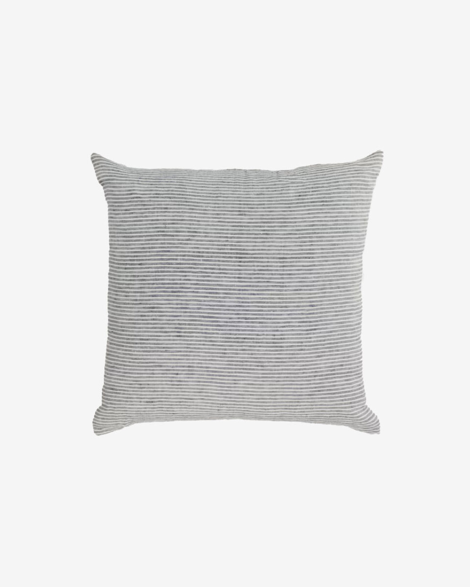 Almohadón Marena 100% lino rayas negro y blanco 45 x 45 cm 
