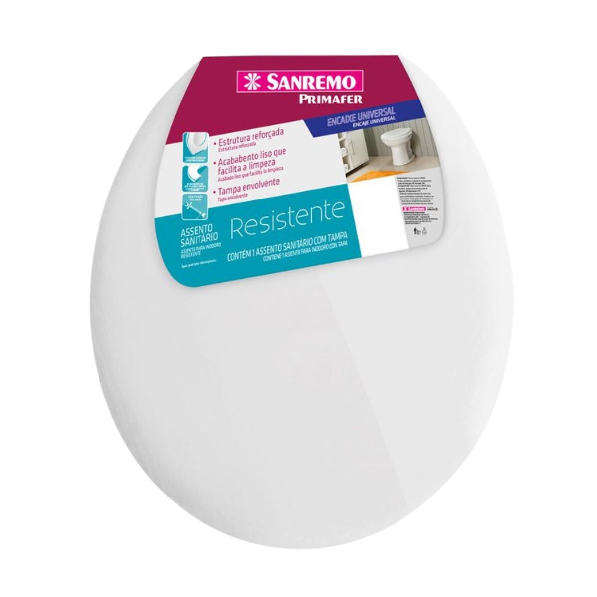 Tapa Inodoro Resistente Blanco 