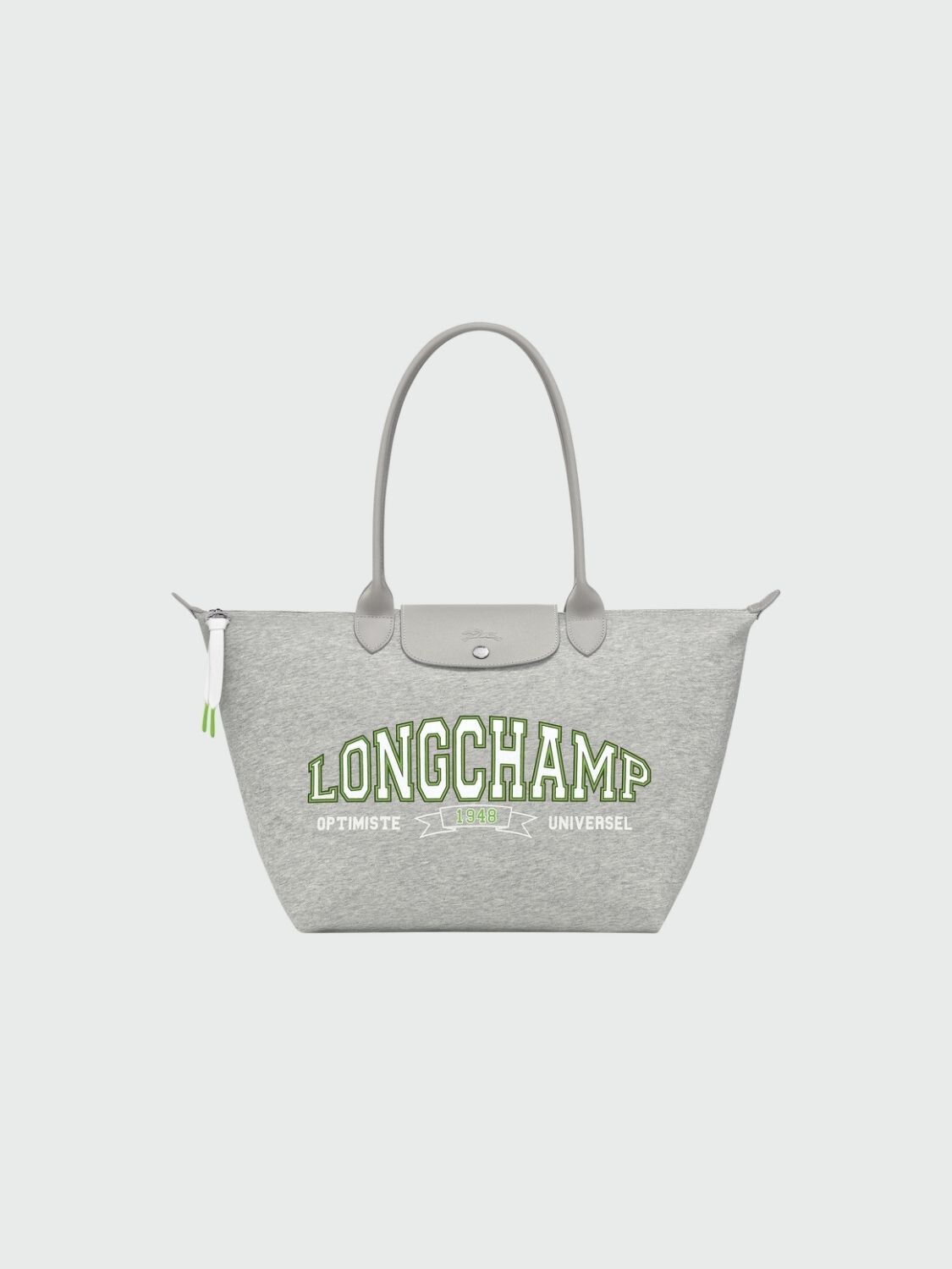 Longchamp -Bolso L de algodón, Le Pliege Université Gris