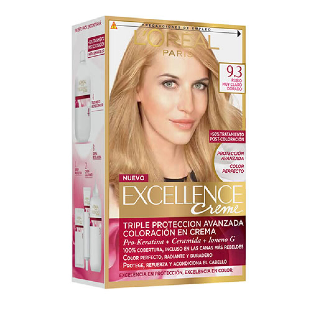 Tinta L’Oréal Excellence Nº9.3 Rubio Muy Claro Dorado 50ml 