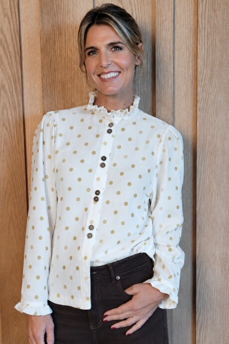 Camisa Mili Polka Dot Mostaza
