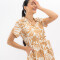 Vestido midi tostado