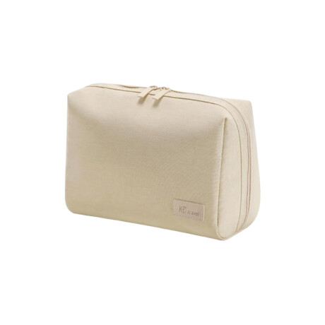 Neceser de tela grande Beige