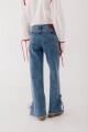 JEAN STRAIGHT BELT Celeste