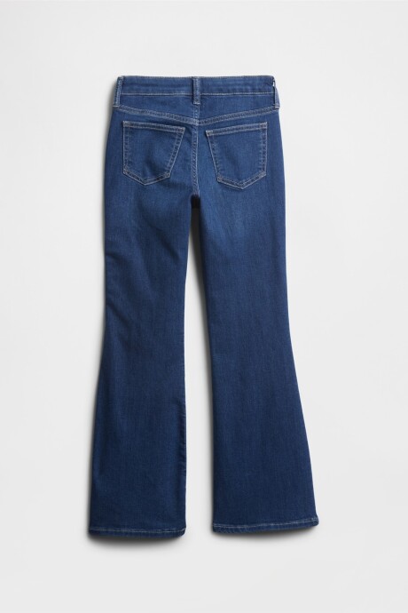 Jean Flare Tiro Alto Niña Dark Indigo