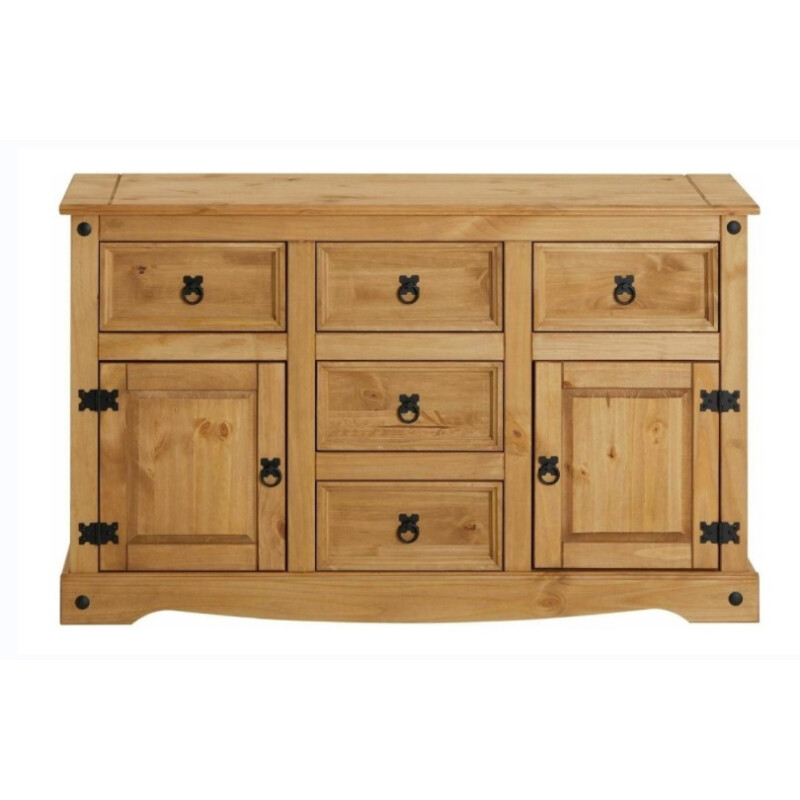 Mueble Estilo Mexicano 2 Puertas 5 Cajones Color CERA NATURAL Mueble Estilo Mexicano 2 Puertas 5 Cajones Color CERA NATURAL