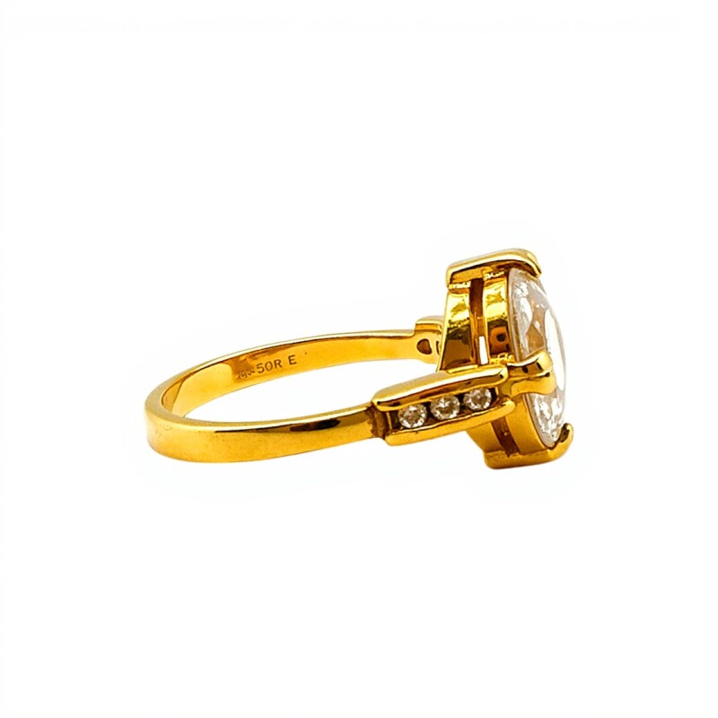 Anillo Halo Oro Bajo-Piedra Zirconia-AN8097 conpiedra