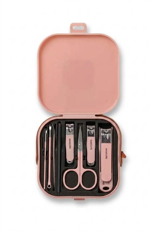 Set de manicure 8 piezas rosa