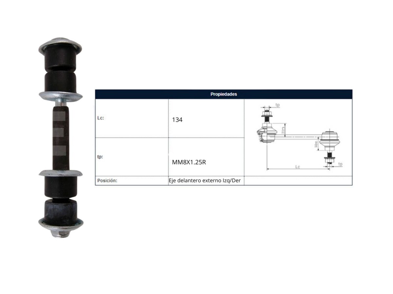 Bieleta Hyundai Accent 94-99 Der/Izq 