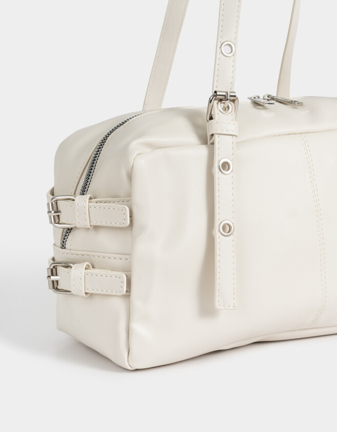 Bandoleras Bandolera Con Hebillas Laterales - Blanco Crudo