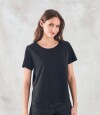 Remera Algodon Peinado Negro