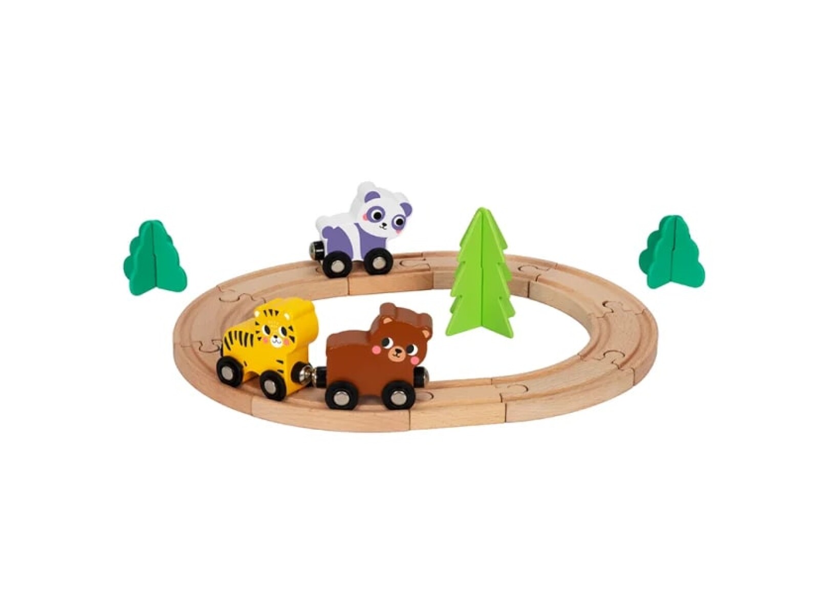 Tren de madera Hi Pando - Animales 