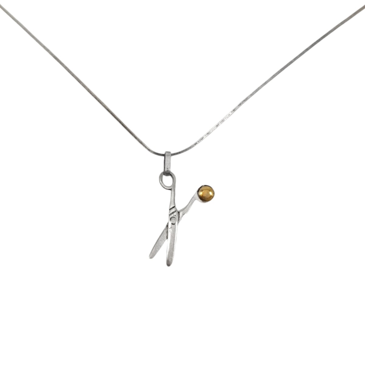 Dije Tijera-Plata y Oro-Sin piedra-CP5152 - sinpiedra 