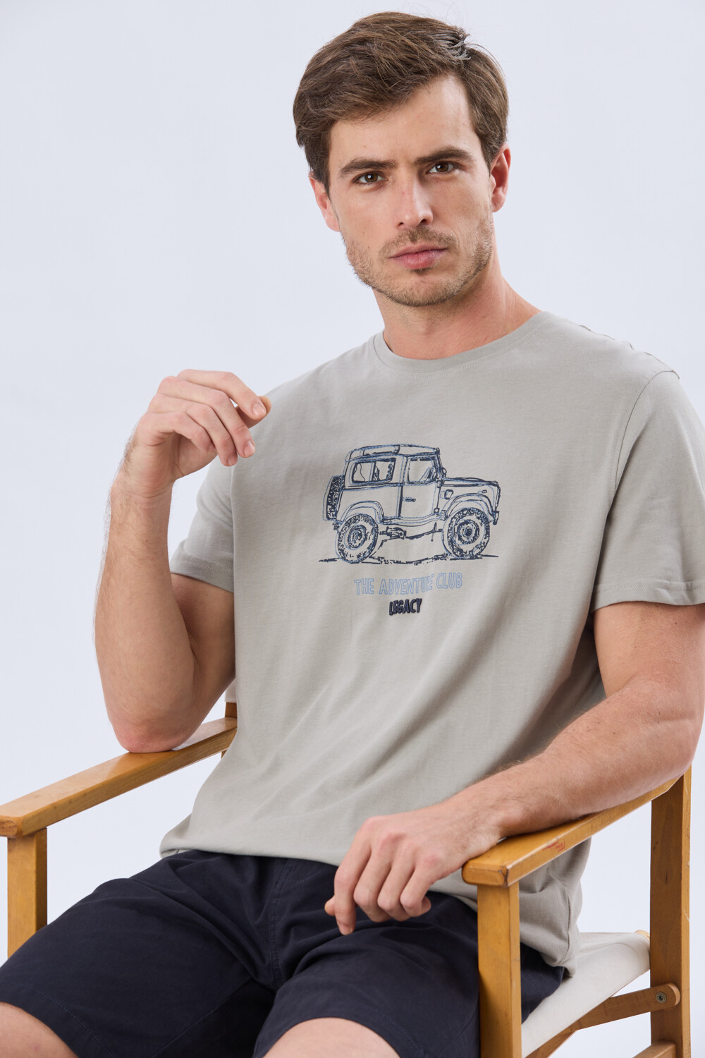 REMERA ESTAMPADA DE ALGODÓN Khaki
